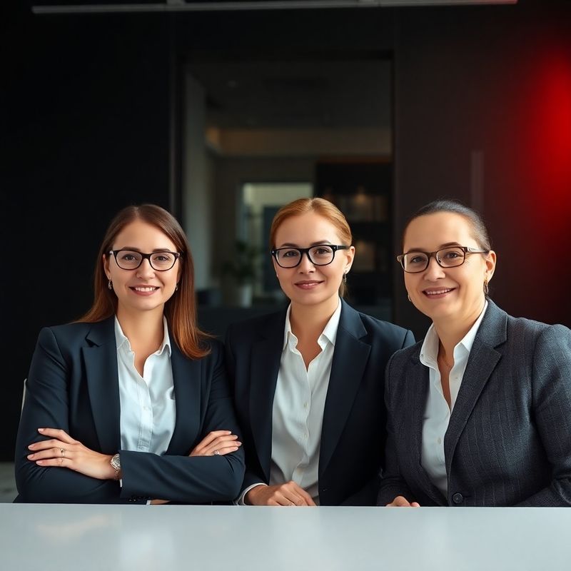 Portret profesional al unei echipe de trei consultanți financiari într-un birou modern